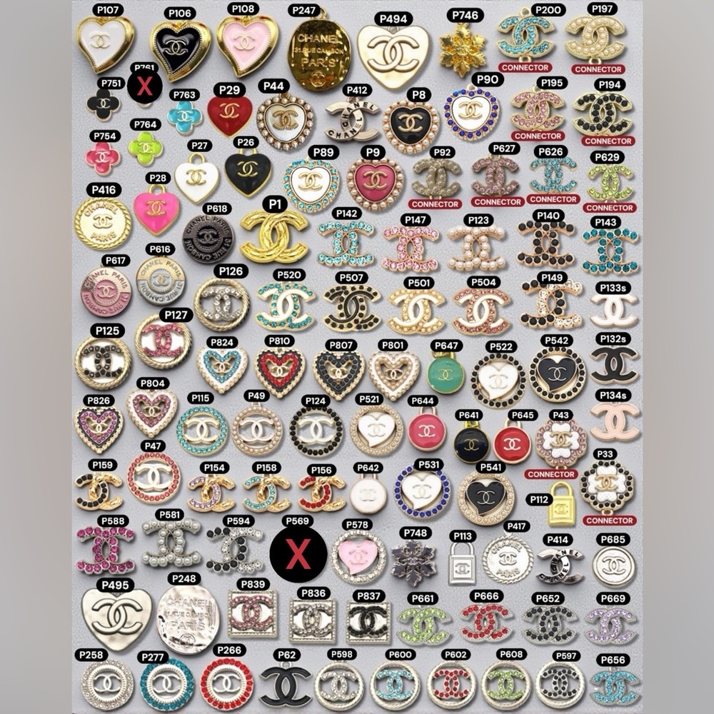 Select A SINGLE  CC Designer Zipper Pull/Button Charm